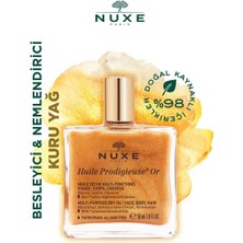 Nuxe Huile Prodigieuse Or Altın Parıltılı Yüz Için Kuru Yağ 50 ml Nuxe Yağ