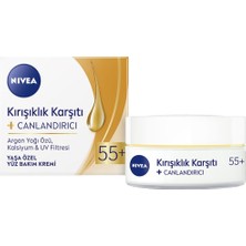 Nivea   Karşıtı +Canlandırıcı Yüz Bakım Kremi Yaş 55 + 50ML,ARGAN Yağı ve Kalsiyum Içerir