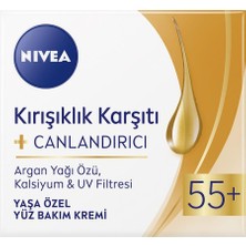 Nivea   Karşıtı +Canlandırıcı Yüz Bakım Kremi Yaş 55 + 50ML,ARGAN Yağı ve Kalsiyum Içerir