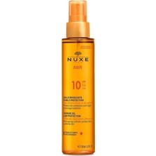 Nuxe Sun Huile Bronzante Spf 10 150 ml Bronzlaştırıcı Yüz ve Vücut Yağı (NUX101)