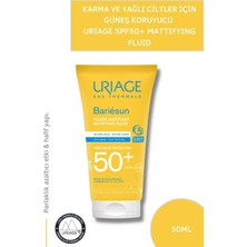 Uriage Bariesun MAT Fluid Spf 50+ 50 ml Karma ve Yağlı Ciltler için Yüksek korumalı Güneş Kremi  Spf 50+