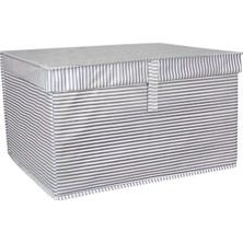 EC Shop Tofipashop 1 Adet Kapaklı Çok Amaçlı Çamaşır Saklama Düzenleme Hurç, Kutu Ma x i 50 x 40 x 30 Gri