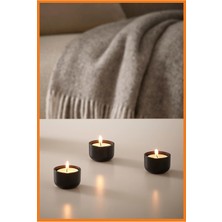 Alony Home Hedervard Tealight Mumluk 1 Adet 3 Cm Siyah