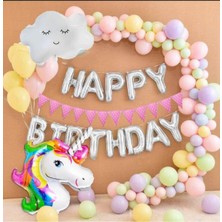Mfm Parti Ünicorn Zincir Balon Doğum Günü Seti