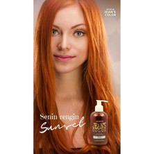 Jean's Color Amonyaksız Gün Batımı Renkli Saç Boyası 250ML. Kokusuz suz bazlı Sun Set hair dye  Balyaj