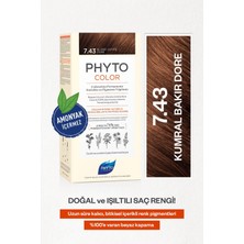 Phyto Phytocolor 7.43 Kumral Bakır Dore Amonyaksız Kalıcı Bitkisel Saç Boyası