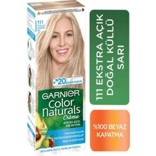 Garnier Color Naturals Ekstra Açık Doğal Küllü Sarı Boya 111 Renk Akaju Viyole Etkisiyle