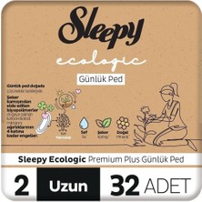 Sleepy Ecologic premium Plus Günlük Ped Uzun 32 Adet Ped
