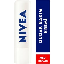 NIVEA Dudak Bakım Kremi Med Repair x3 Adet,Doğal Yağlar ile 24 Saat Nemlendirme,SPF15 Güneş Koruyucu