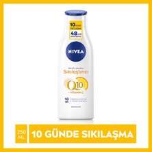 NIVEA Q10 Sıkılaştırıcı Vücut Losyonu 250 ml,10 Günde Sıkılaş,Kiraz Çiçeği & jojoba Yağı Pump Nemlendirici Vücut Losyonu 400 ml