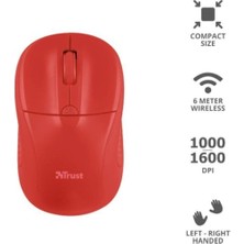 Trust Primo 20787 Kablosuz Kırmızı Mouse