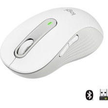 Logitech Signature M650 Büyük Boy Sağ El Için Sessiz Kablosuz Mouse - Beyaz