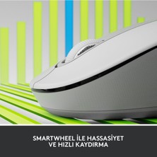 Logitech Signature M650 Büyük Boy Sağ El Için Sessiz Kablosuz Mouse - Beyaz