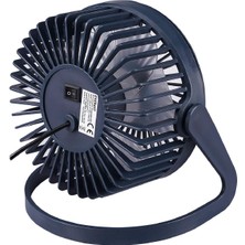 Everest EFN-505 360 Derece Dönüş Taşınabilir Mini Masaüstü Lacivert USB Fan Vantilatör