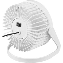 Everest EFN-505 360 Derece Dönüş Taşınabilir Mini Masaüstü Beyaz USB Fan Vantilatör