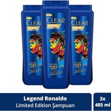 Clear Men Şampuan Legend By Cr7 Cristiano Ronaldo 485 ml 3 Adet Clear Ronaldo 485