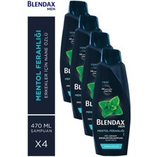 Blendax Erkekler Için Nane Özlü Şampuan 470 ml x 4 Adet