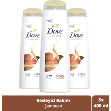 Dove Ultra Care Saç Bakım Şampuanı Besleyici Bakım Kuru Saçlar Için 400 ml X3 Adet