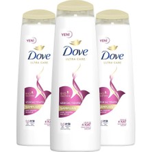 Dove Ultra Care Saç Bakım Şampuanı Uzun Saç Terapisi Uzun Yıpranmış Saçlar Için 400 ml X3 Adet