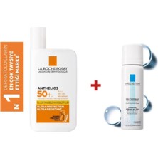 La Roche-Posay La Roche Posay Anthelios Invisible Fluid Yüz Güneş Kremi Normal/karma Ciltler SPF50+ 50 ml + Termal Su 50 ml