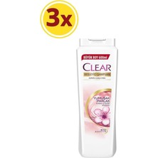 Clear Yumuşak Parlak Kiraz Çiçeği Kadın Şampuan 600 ml x 3