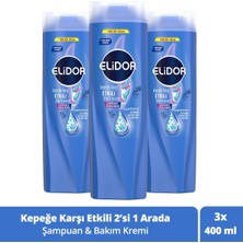 Elidor Superblend 2'si 1 Arada Şampuan ve Saç Bakım Kremi Kepeğe Karşı Etkili 400 ml X3