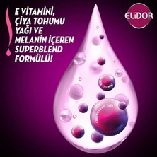 Elidor Superblend Saç Bakım Şampuanı Esmer Parlaklık E Vitamini Chia Tohumu Yağı Melanin 400 ml X3