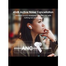 QCY HT05 Melobuds ANC 6 Mikrofon Bluetooth 5.2 Kablosuz Kulaklık Siyah Aktif Gürültü Engelleme