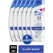 Head & Shoulder Head And Shoulders 350 ml 2si1 Arada Klasik Bakım Şampuanı 72 Saat  Siz 6 Adet Head Shoulders 2+1 Klasık 350