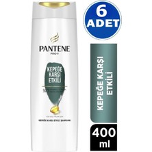 Pantene Şampuan 400 ml Kepeğe Karşı Şampuan 6 Adet Pantene Kepeğe Karşı 400