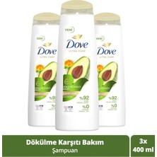 Dove Ultra Care Saç Bakım Şampuanı Bakım Avokado Özü 400 ml X3 Adet