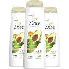 Dove Ultra Care Saç Bakım Şampuanı Bakım Avokado Özü 400 ml X3 Adet