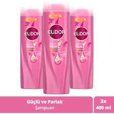 Elidor Superblend Saç Bakım Şampuanı Güçlü ve Parlak E Vitamini Makademya Yağı  400 ml X3