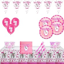 Bay Cimri Baycimri Ilk Dişim Diş Buğdayı Pembe 8 Kişilik Doğum Günü Parti Malzemeleri Süsleri Seti