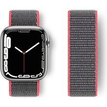 Tstore Apple Watch 38MM Hasırlı Cırtcırtlı Kordon