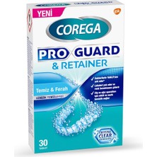 Corega Proguard & Retainer 30'lu Tabletler Temizleyici Diş Apartı İçin Ferahlatıcı Etki