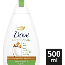 Dove Care By Nature Nemlendirici Duş Jeli Hindistan Cevizi Yağı ve Badem Özü Yenileyici 500 ml