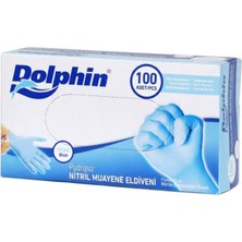 Dolphin Mavi Pudrasız Nitril Eldiven L