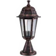 Zerpa Set Üstü Altıgen Bahçe Aydınlatma Armatürü Eskitme Bakır Renk E27 Duy (Ampul Hariç)