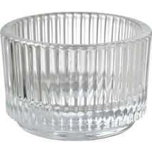 Ec Shop Fınsmak Tealight Mumluk, Saydam Cam 3 Adet