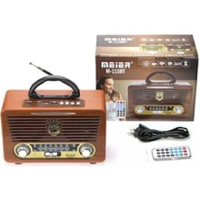 Tastech M-115BT Nostaljik Radyo Sd USB Aux Mp3 Çalar Bluetooth Hoparlör Ahşap Retro Radyo