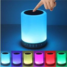 Teknoblog Touch Lamp Oda Lambası Portable Speakser CL-671 Renkli Gece Lambası & Bluetooth Hoparlör