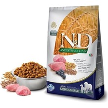 N&D  Düşük Tahıllı Kuzulu Yaban Mersinli Yetişkin Köpek Maması 2,5 kg