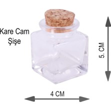 Aker Hediyelik Kare   Cam Bambu Şişe 100 Adet