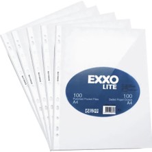 Tekiner A-4 Lite Exxo Poşet Dosya Plastik 100 Lü (1 Paket 100 Adet)