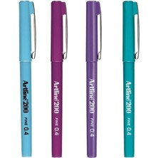 Artline 200 Fine 0.4 mm Yazı & Çizim Kalemi Sıcak Renkler (4 Kalem)