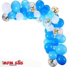 Mfm Parti Konfeti Pullu Zincir Balon Seti ve Zincir Balon Aparatı Hediyeli