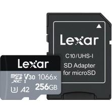 Lexar 256GB Professional 1066X Uhs-I Microsdxc Hafıza Kartı + Sd Adaptör (Silver Series)