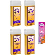Vi Vet Vivet Kartuş Roll-On Naturel Ağda 100 ml 4 Adet Ağda Bezi 2mt