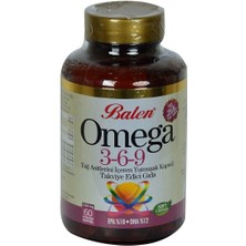 Balen Helal Sertifikalı Omega 3-6-9 1585 Mg x 60 Yumuşak Kapsül Epa 18 Dha 12 60 Soft